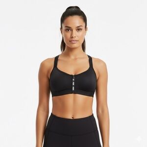 PINK Victoria's Secret Black Sports Bra with Zip